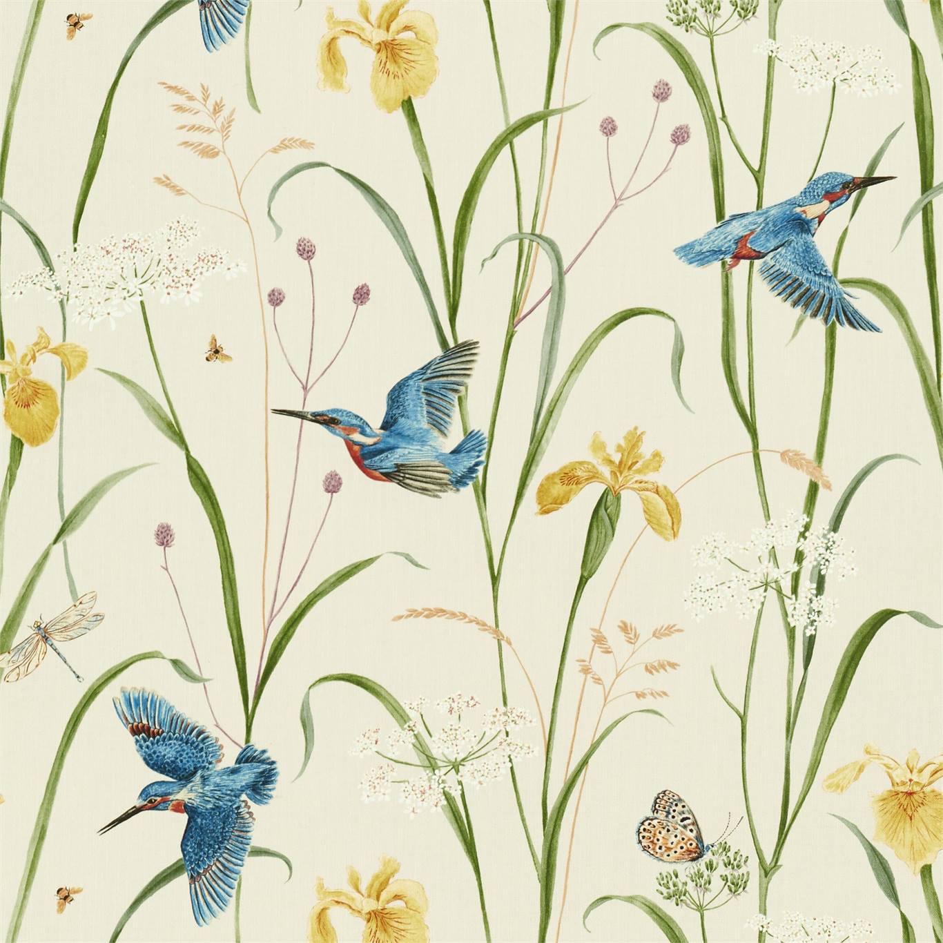 Ткань Kingfisher & iris от Sanderson