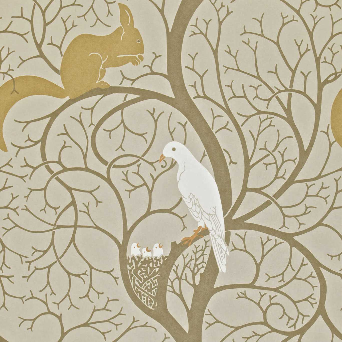 Обои Squirrel and dove от Sanderson