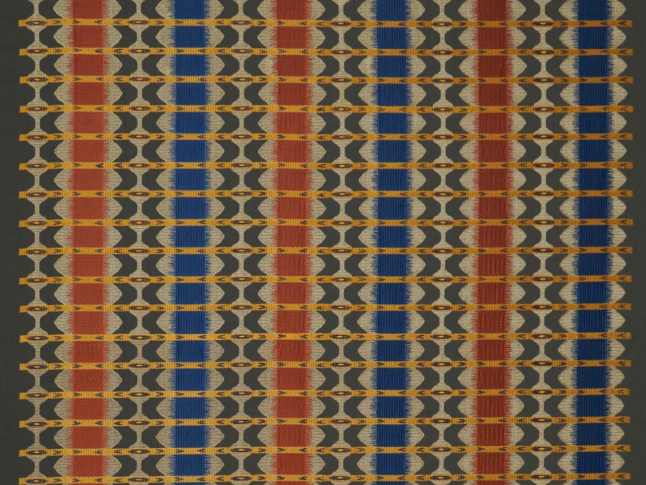 Ткань для штор Sulawesi stripe от Jim Thompson.